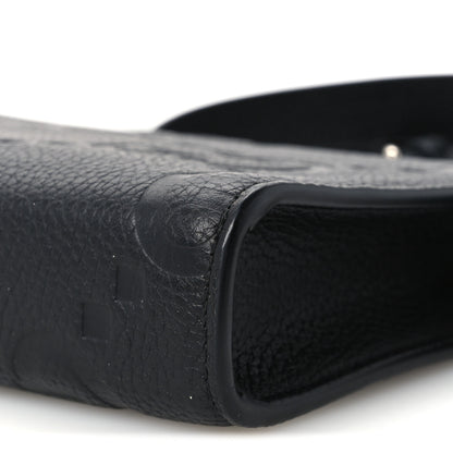 Gucci Monogram Jumbo GG Textured Dollar Calfskin Wristlet Messenger Bag Black 10 of 10
