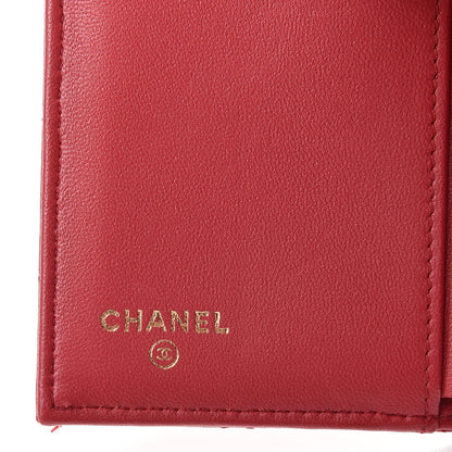 Chanel Lambskin Quilted Small Compact Wallet Red 6 of 11