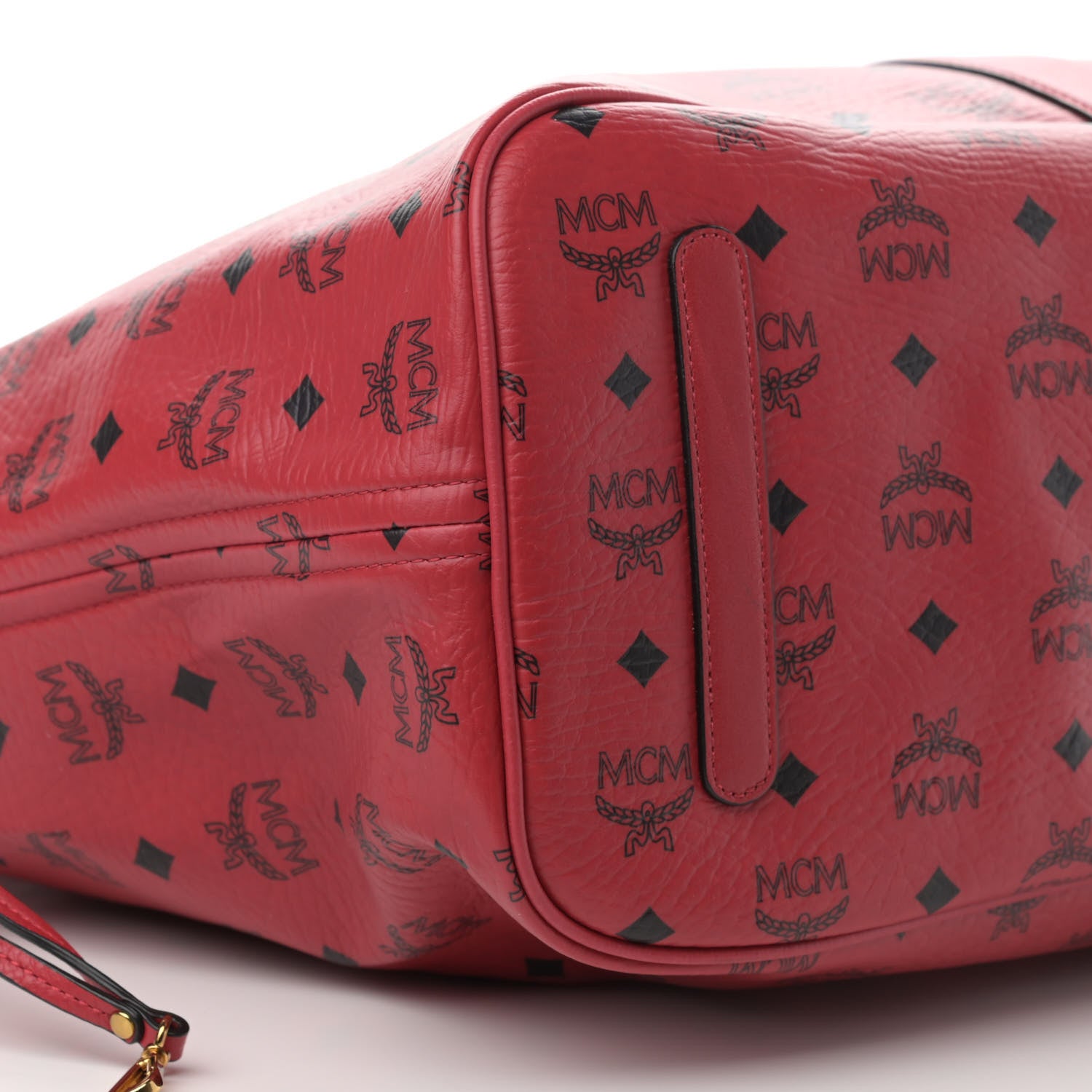 MCM Visetos Large Liz Reversible Shopper Tote Ruby Red 12 of 15