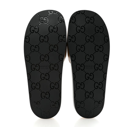 Gucci Cosmos Softy Calfskin Interlocking G Cut Out Slide Sandals 39.5 Cuir 6 of 8