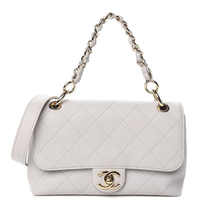 Chanel Caviar Quilted Small City Walk Flap Light Grey 1 of 10