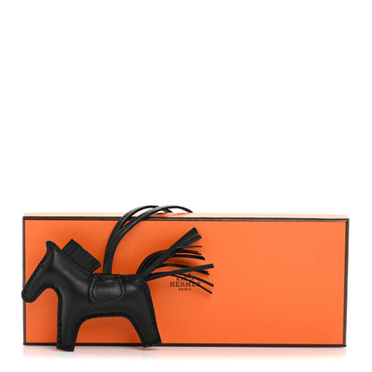Hermes Milo Lambskin Grigri Rodeo Pegase Horse Bag Charm PM So Black 4 of 4