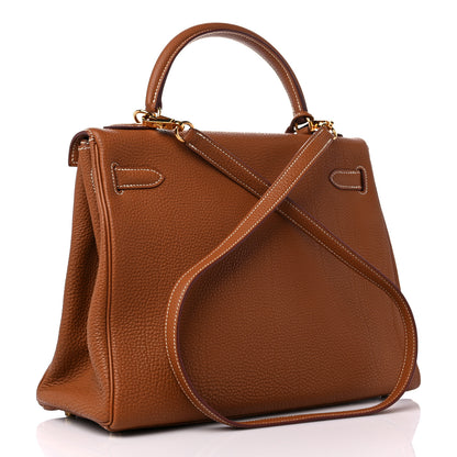 Hermes Togo Kelly Retourne 32 Gold 3 of 13