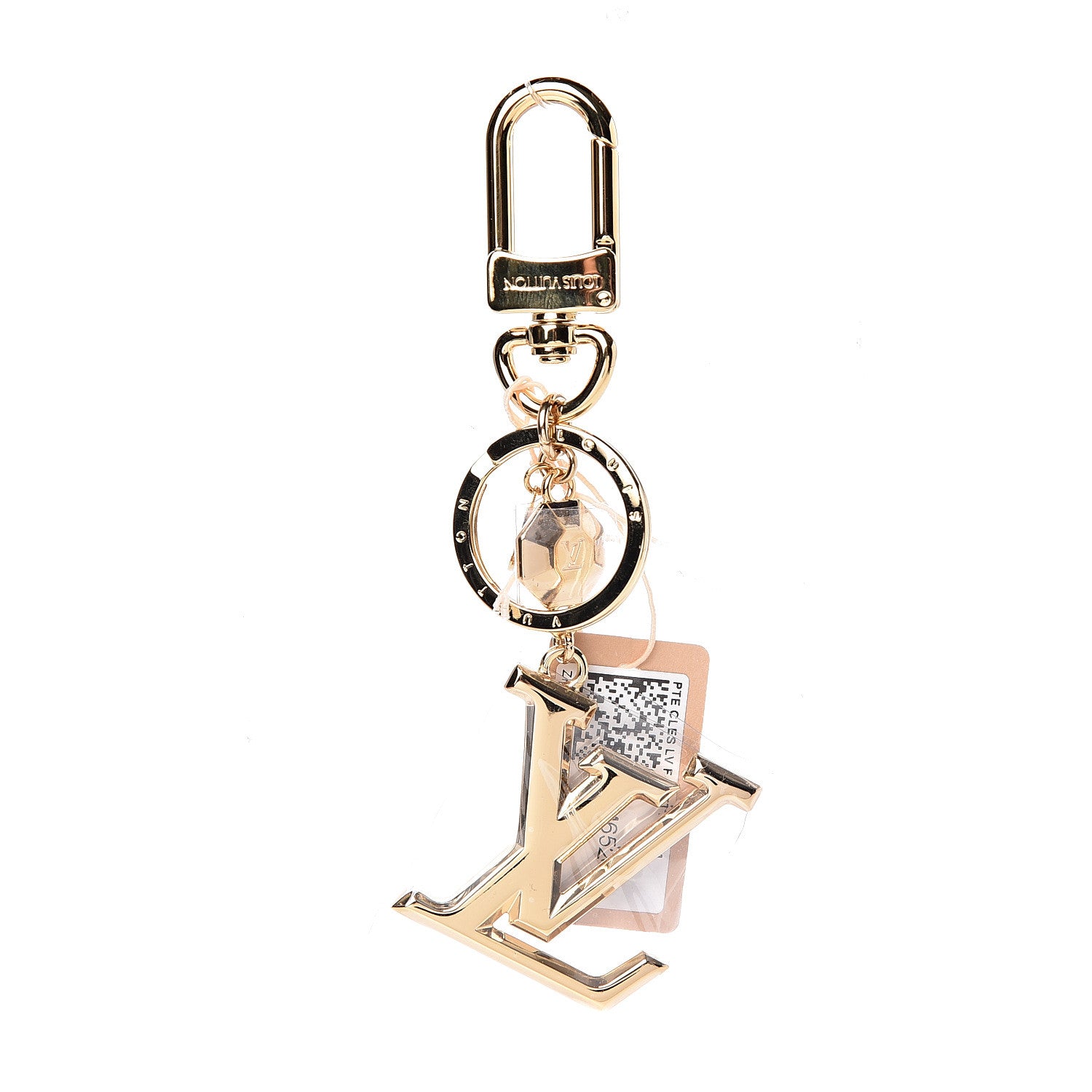 Louis Vuitton LV Facettes Bag Charm Key Holder Gold 1 of 3