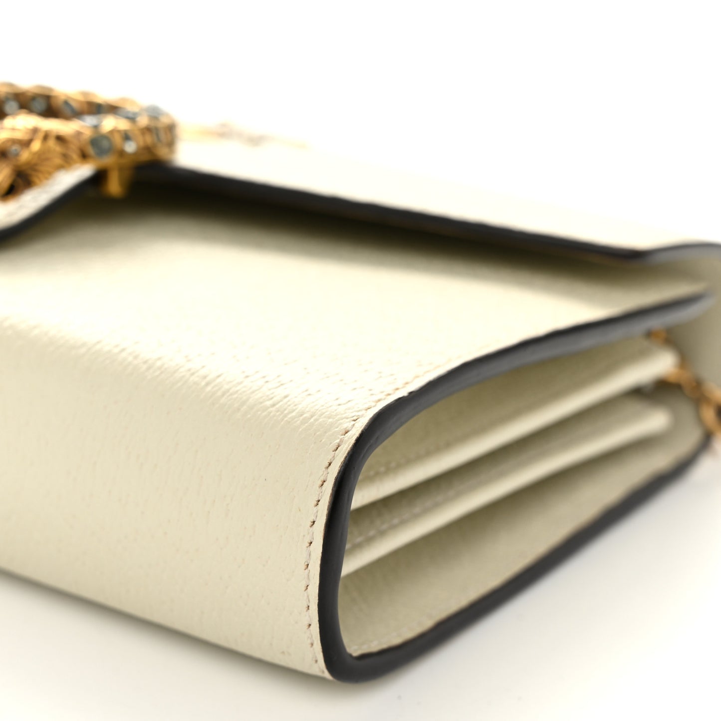 Calfskin Garden Dionysus Chain Wallet Off White