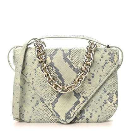 Bottega Veneta Snakeskin Mount Envelope Bag Green 1 of 9