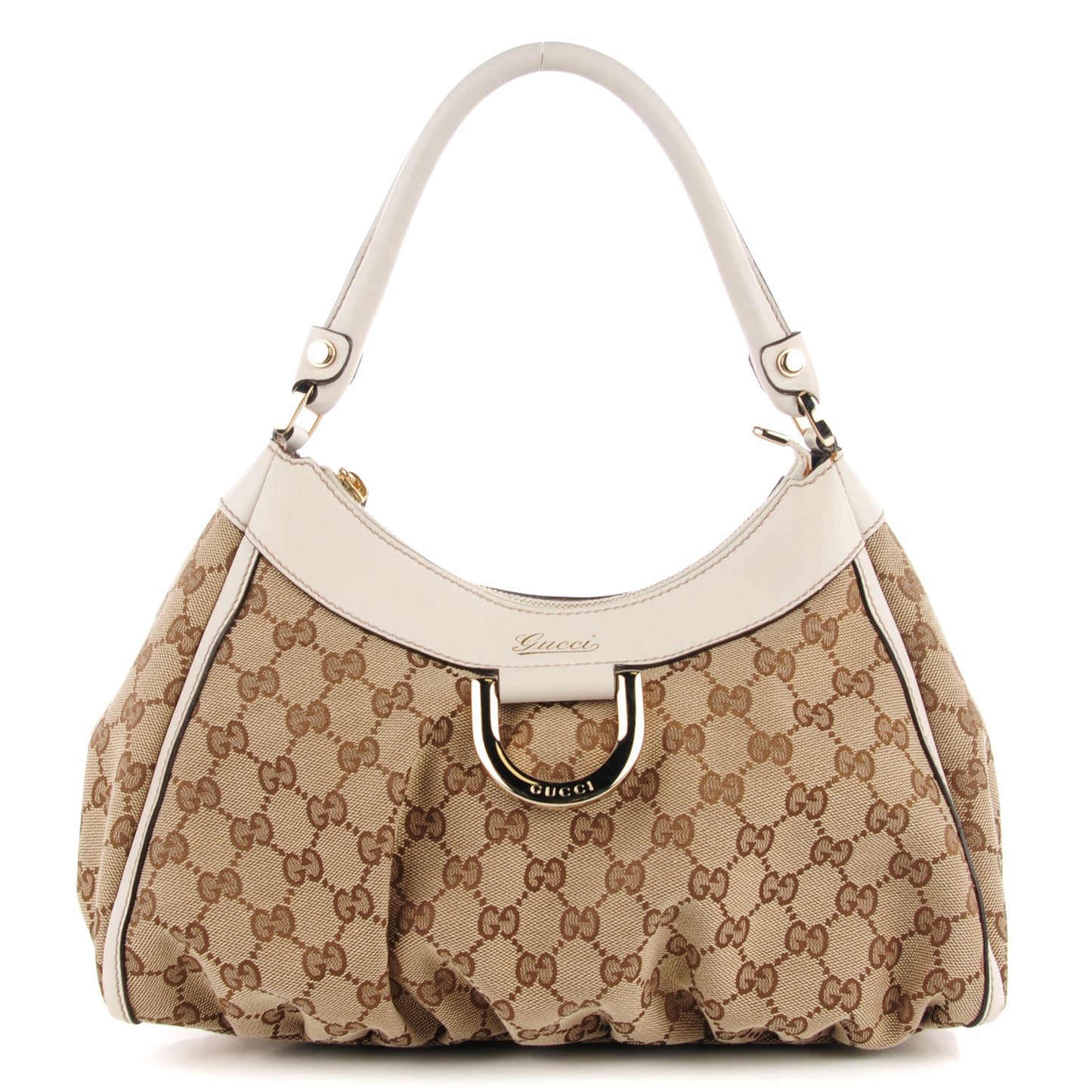 Monogram Medium D Gold Ring Hobo