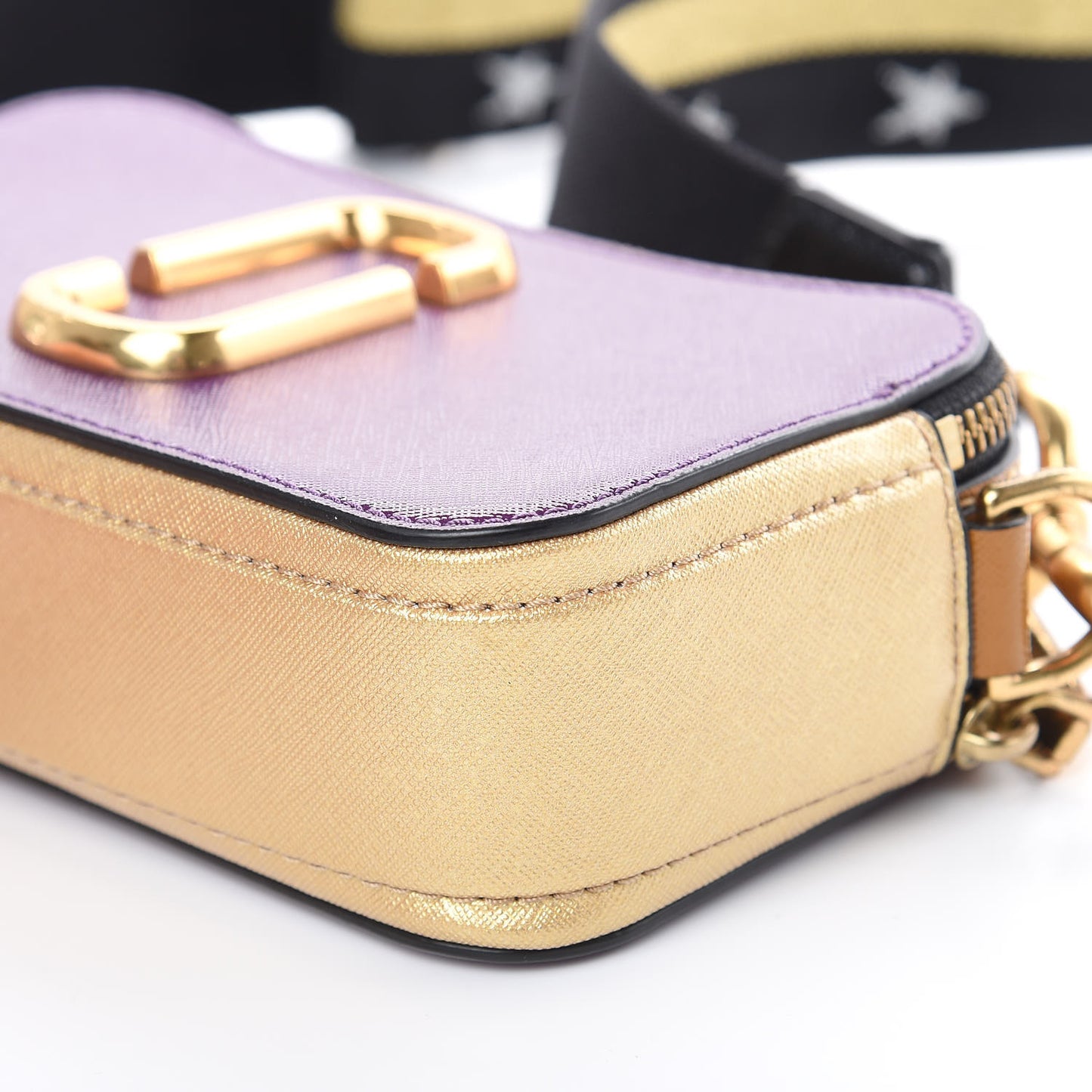 Saffino Small Snapshot Camera Bag Purple Gold