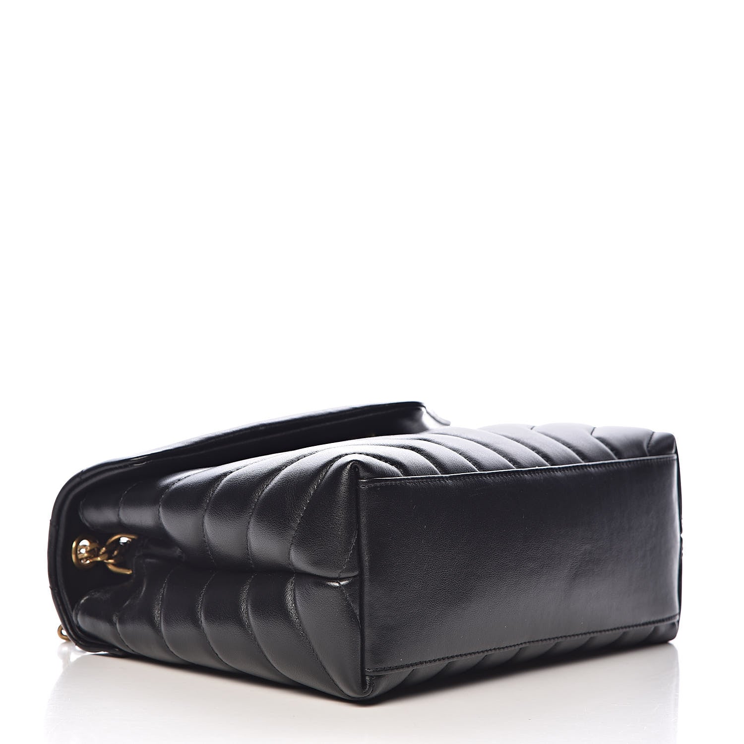 Saint Laurent Calfskin Y Quilted Monogram Small Loulou Chain Satchel Black 4 of 14