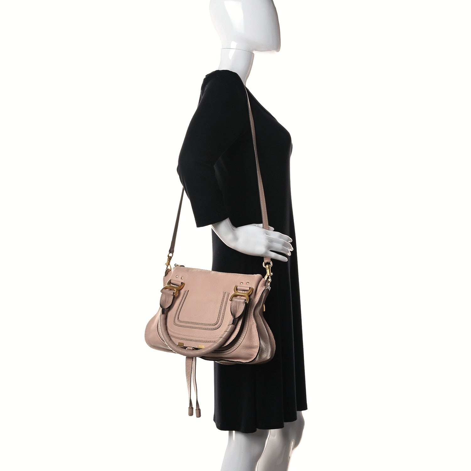 Chloe Calfskin Medium Marcie Satchel Pale Pink 2 of 18