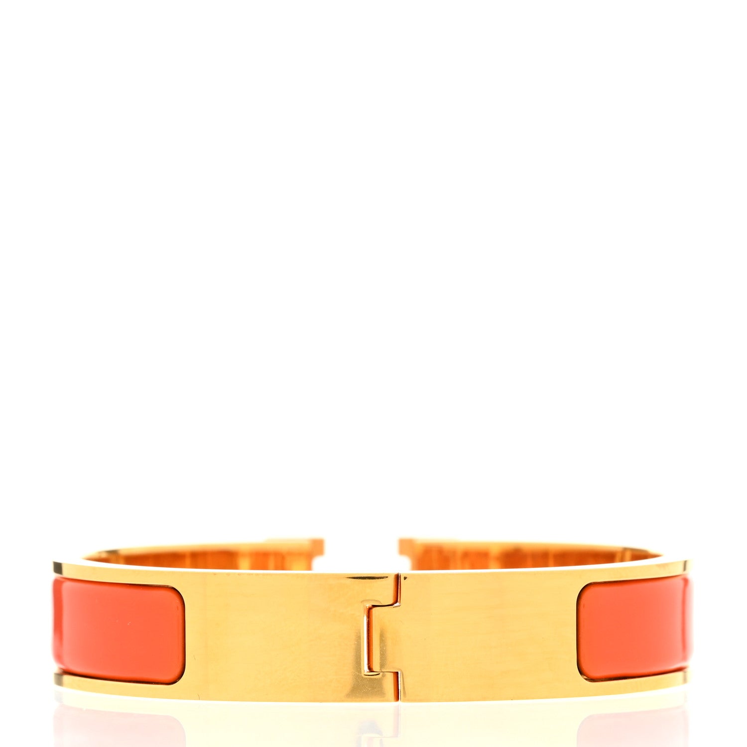 Hermes Enamel Narrow Clic Clac H Bracelet PM Orange 3 of 5