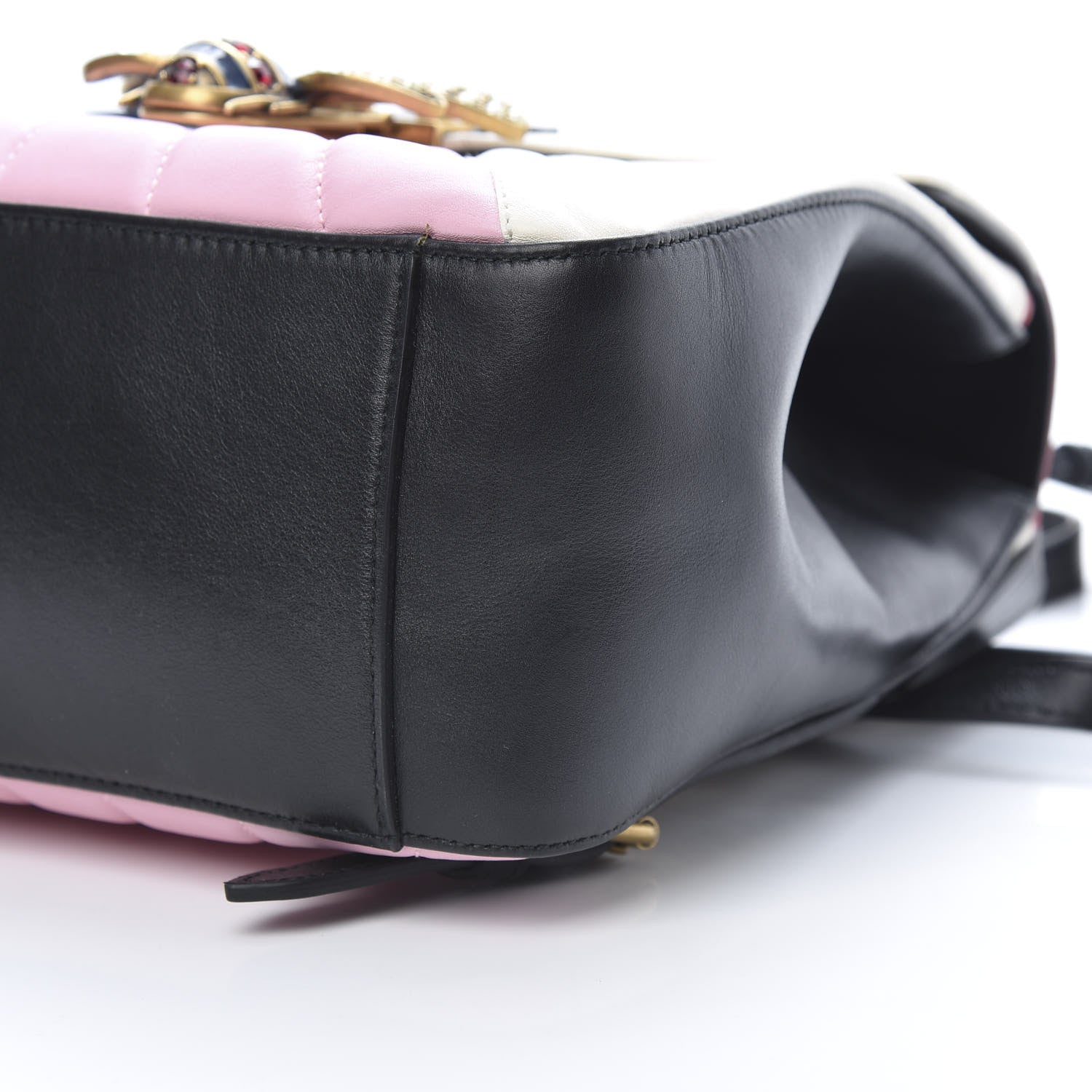 Gucci Calfskin Bamboo Trapuntata Queen Margaret Backpack Blue Agata Hibiscus Red Mystic White Sugar Pink 9 of 12