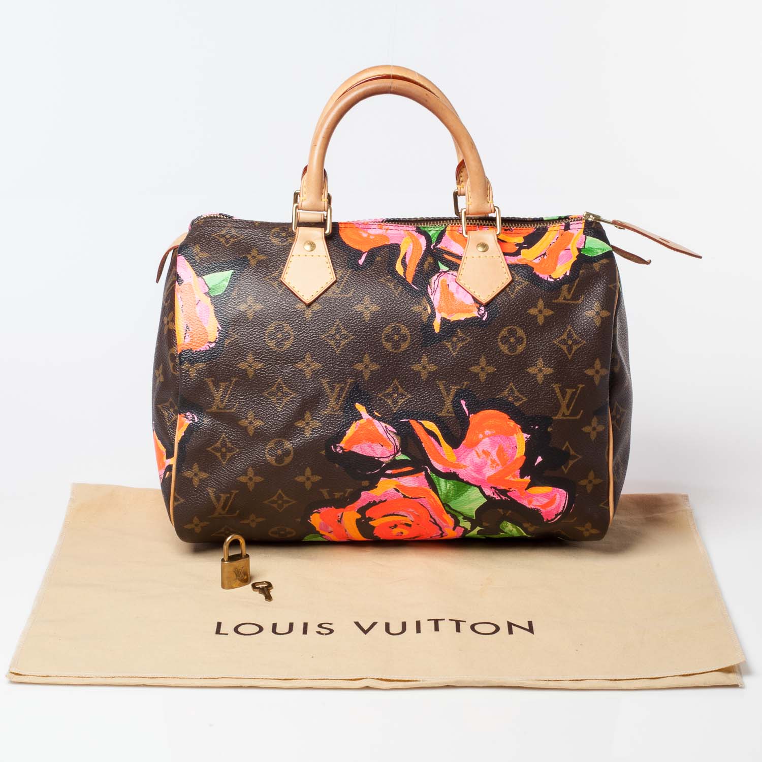 Louis Vuitton Monogram Roses Speedy 30 10 of 17