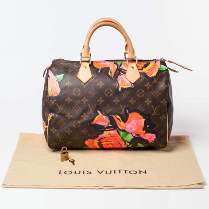Louis Vuitton Monogram Roses Speedy 30 10 of 17