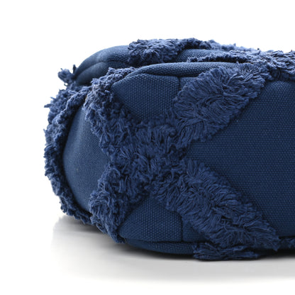 Chanel Cotton Canvas Quilted Medium Chanel 19 Flap Navy Blue 8 of 9