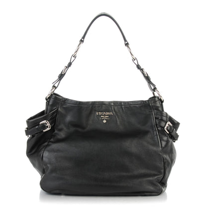 Prada Soft Calf Side Pocket Hobo Nero Black 1 of 8