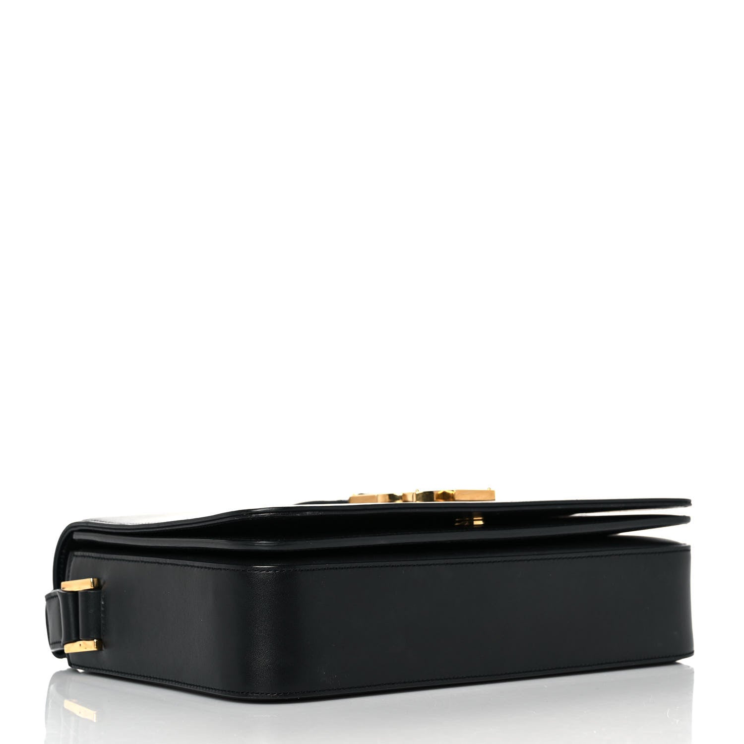 Saint Laurent Smooth Calfskin Medium Classic Monogram Universite Bag Black 4 of 8