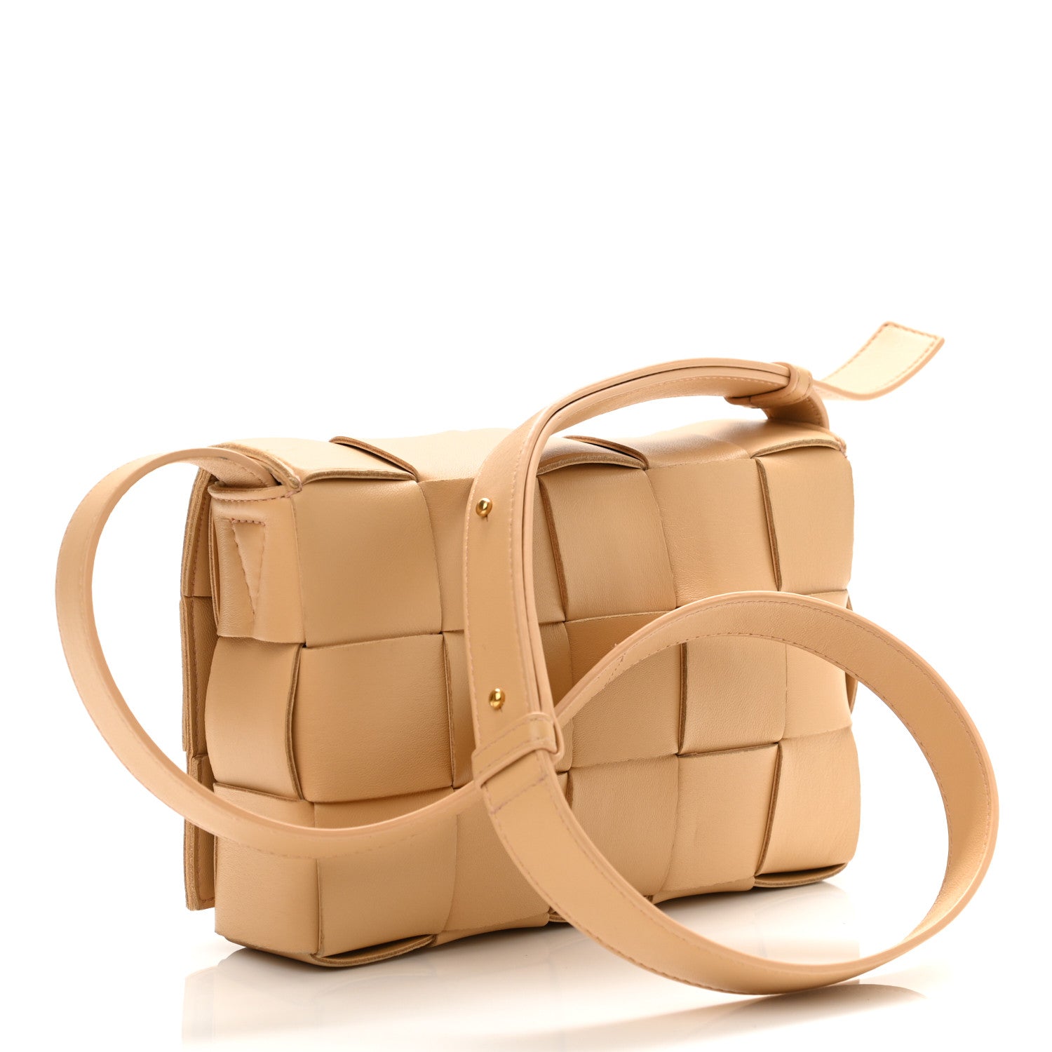 Bottega Veneta Nappa Maxi Intreccio Cassette Bag Almond 3 of 9