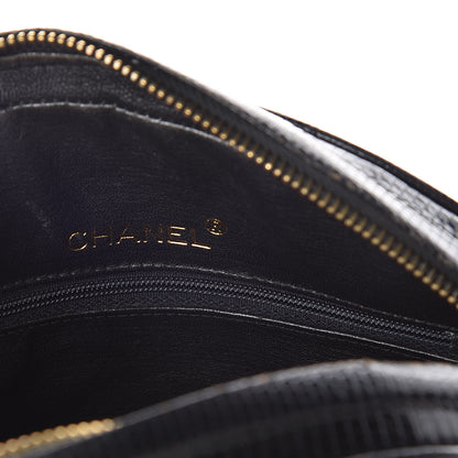 Chanel Lizard Quilted Small Tassel Camera Case Black 8 of 16