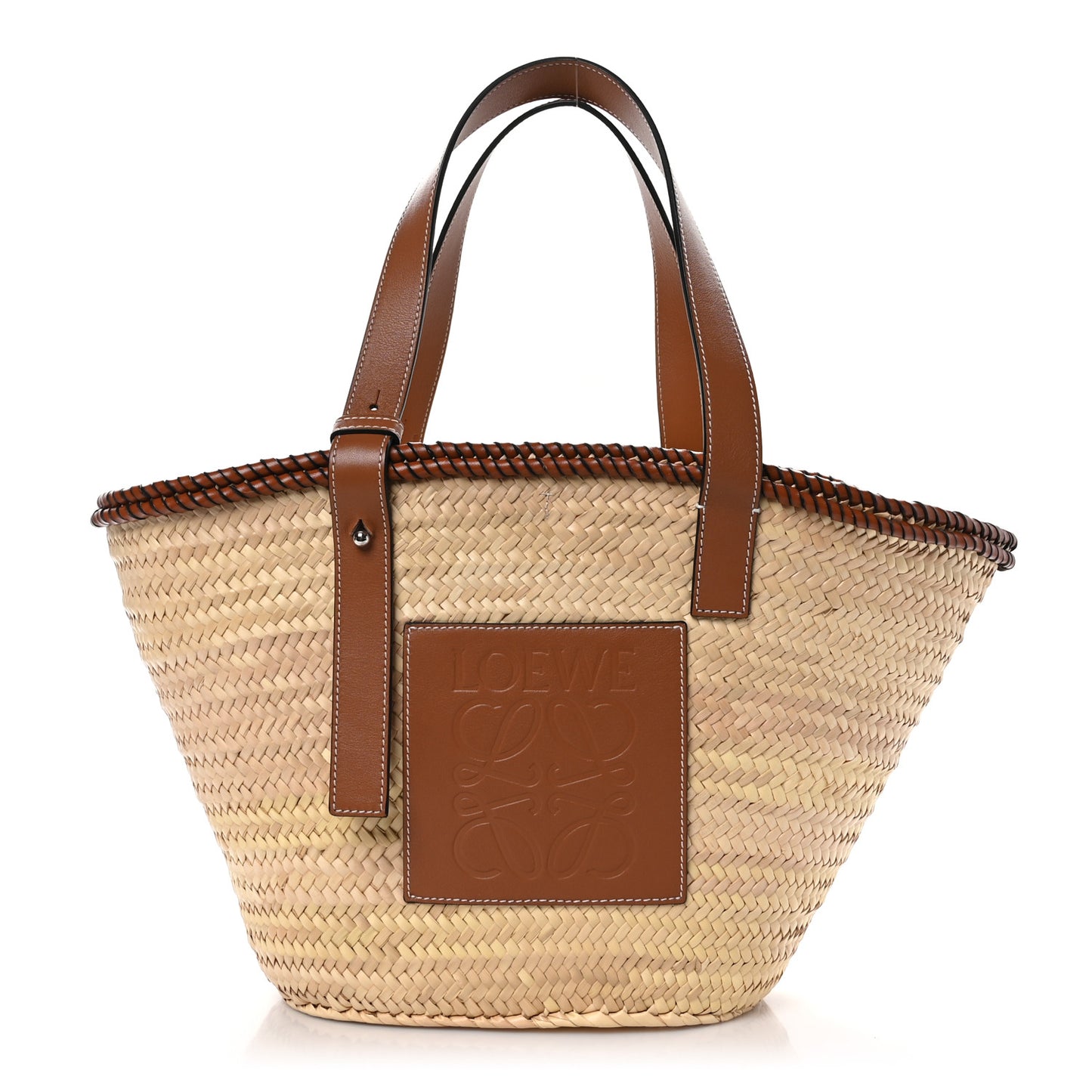 Raffia Basket Tote Bag Natural Tan