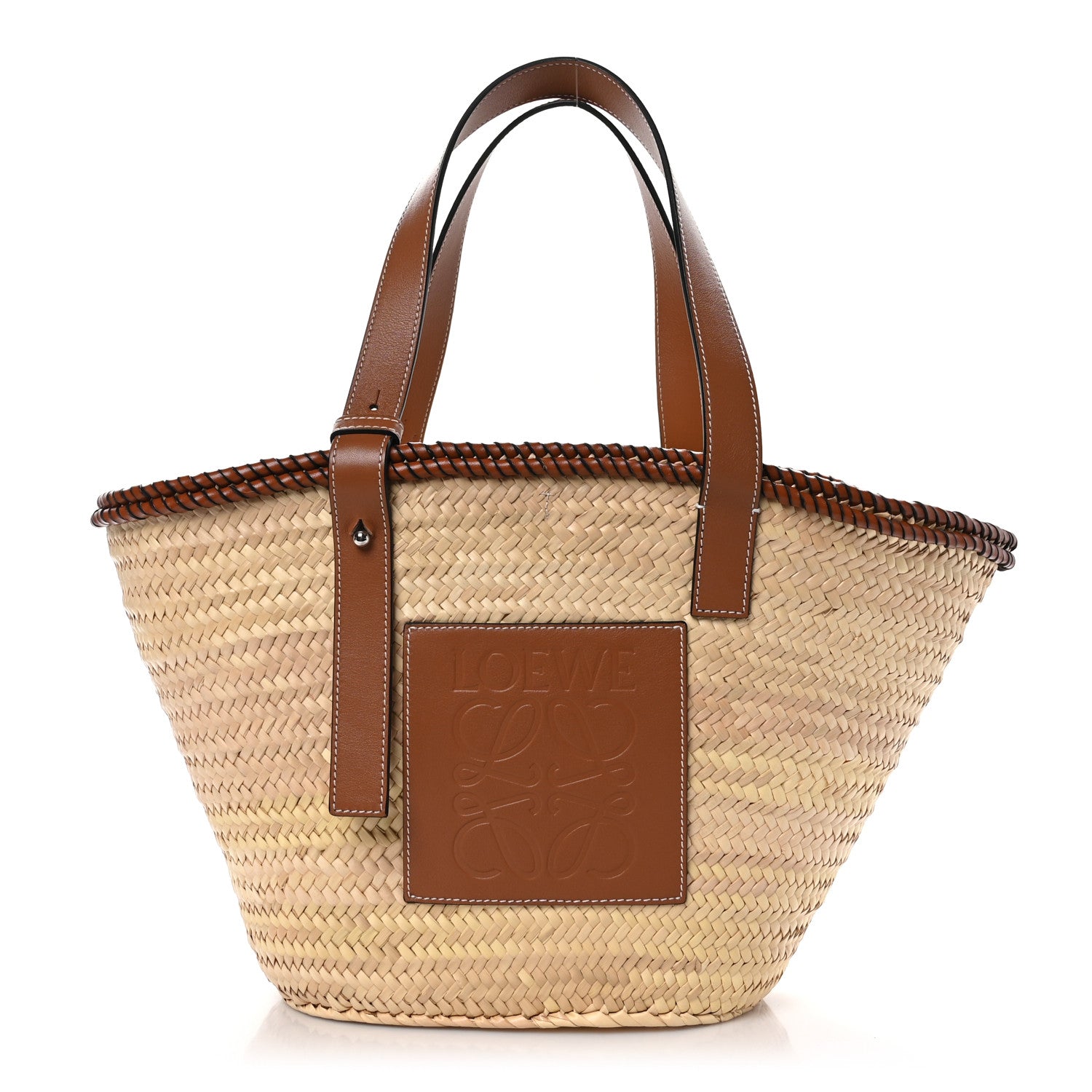 Loewe Raffia Basket Tote Bag Natural Tan 1 of 9