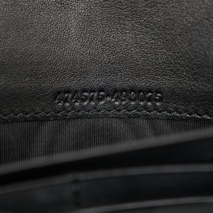 Gucci Velvet Matelasse GG Marmont Chain Wallet Black 7 of 13