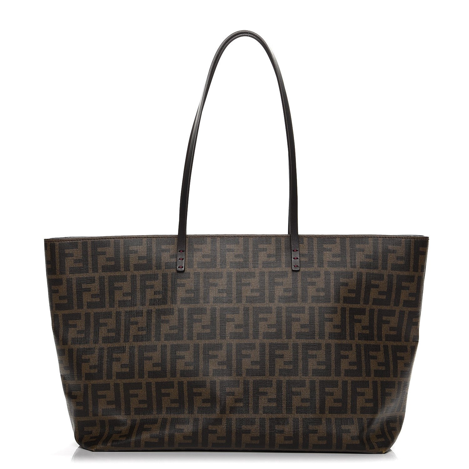 Fendi Zucca Spalmati Medium Roll Tote Tobacco Fuxia 1 of 11