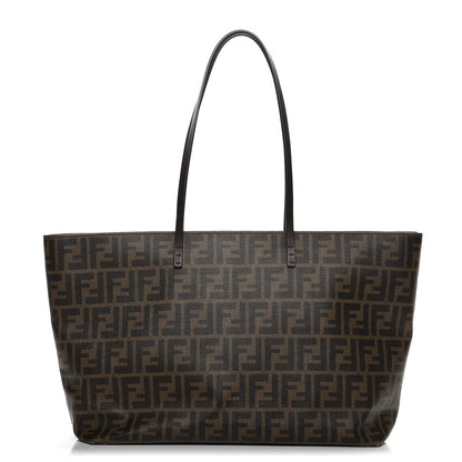 Fendi Zucca Spalmati Medium Roll Tote Tobacco Fuxia 1 of 11