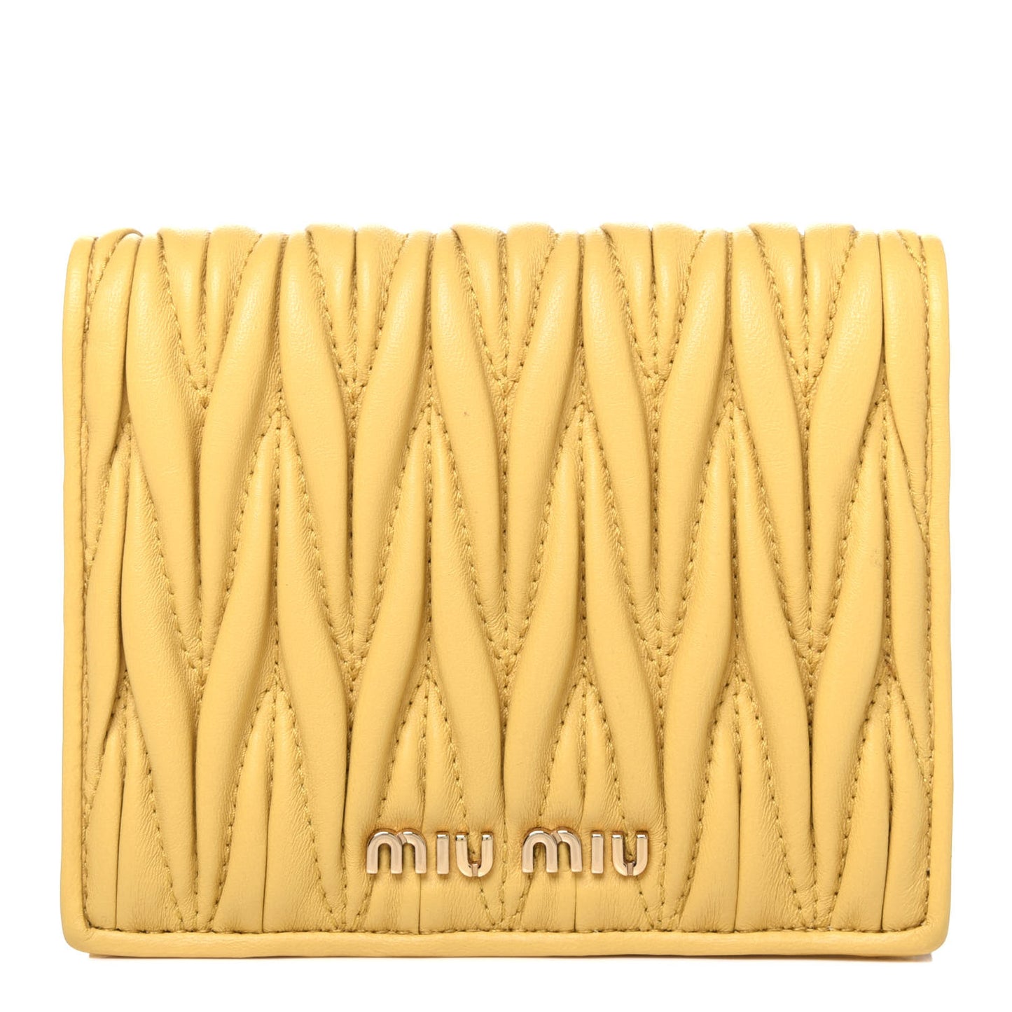 Nappa Matelasse Small Flap Wallet Ginestra