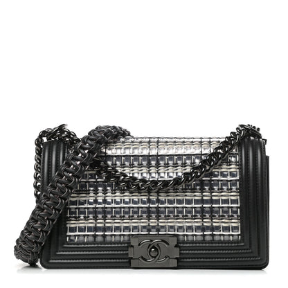 Chanel PVC Thread Woven Medium Boy Flap Black 1 of 9