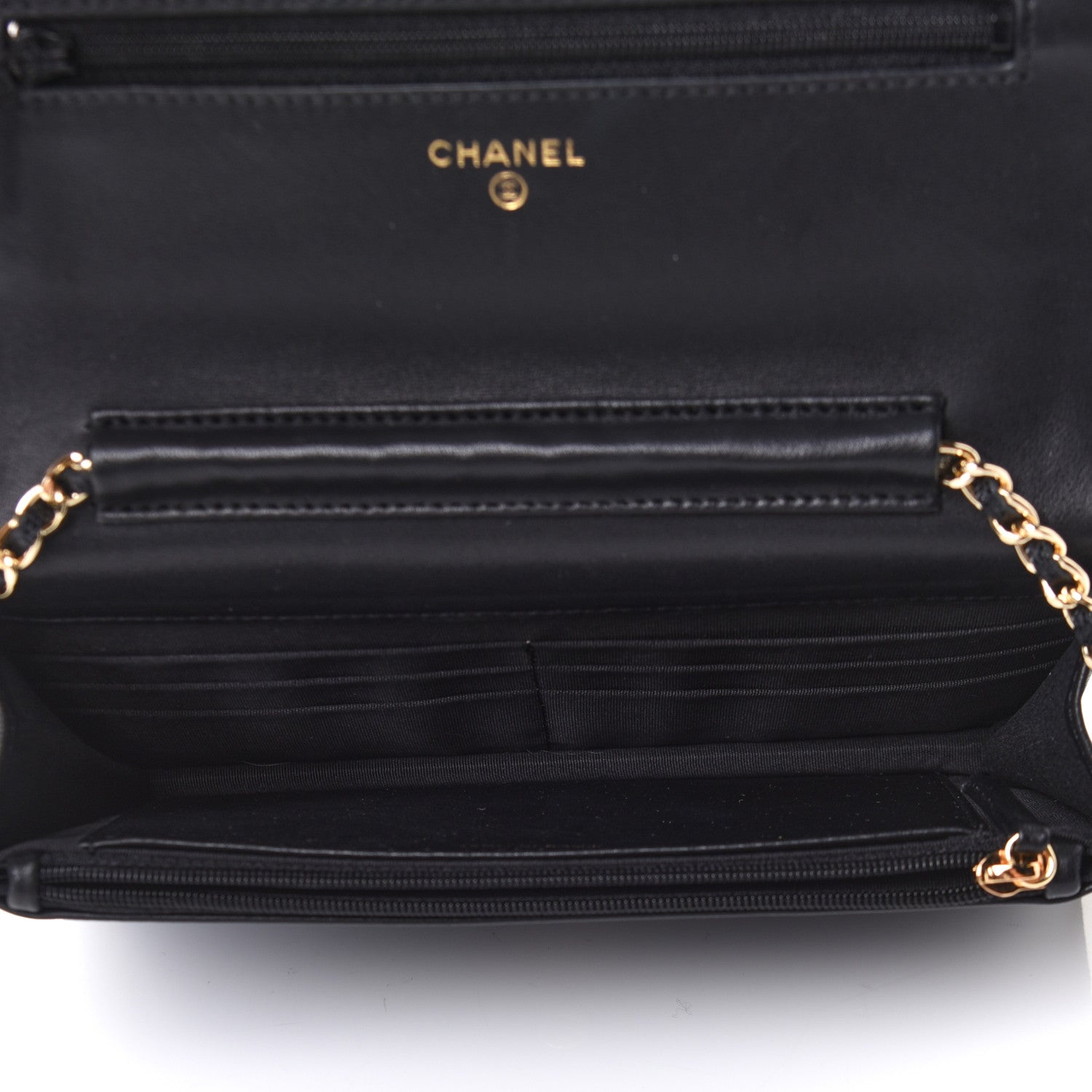 Chanel Caviar Quilted CC Filigree Wallet On Chain WOC Black 5 of 11