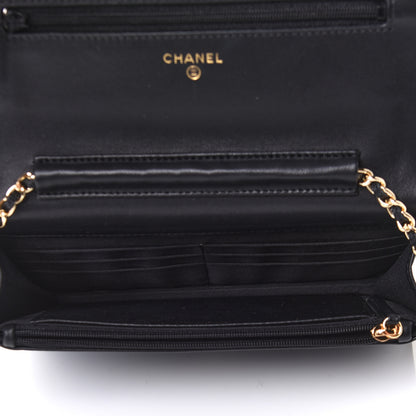 Chanel Caviar Quilted CC Filigree Wallet On Chain WOC Black 5 of 11