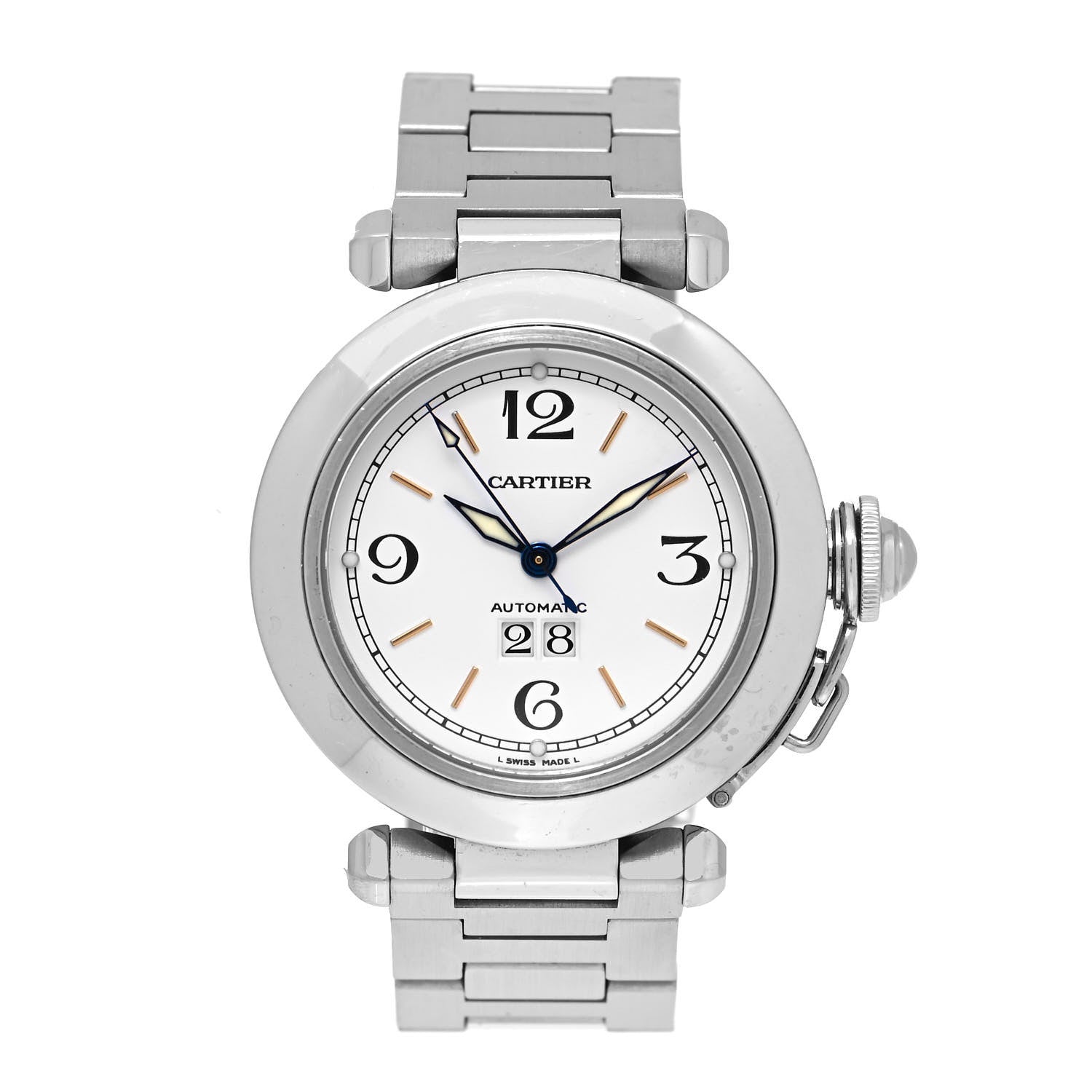 Cartier Stainless Steel 35mm Pasha C Big Date Automatic Watch 1 of 4