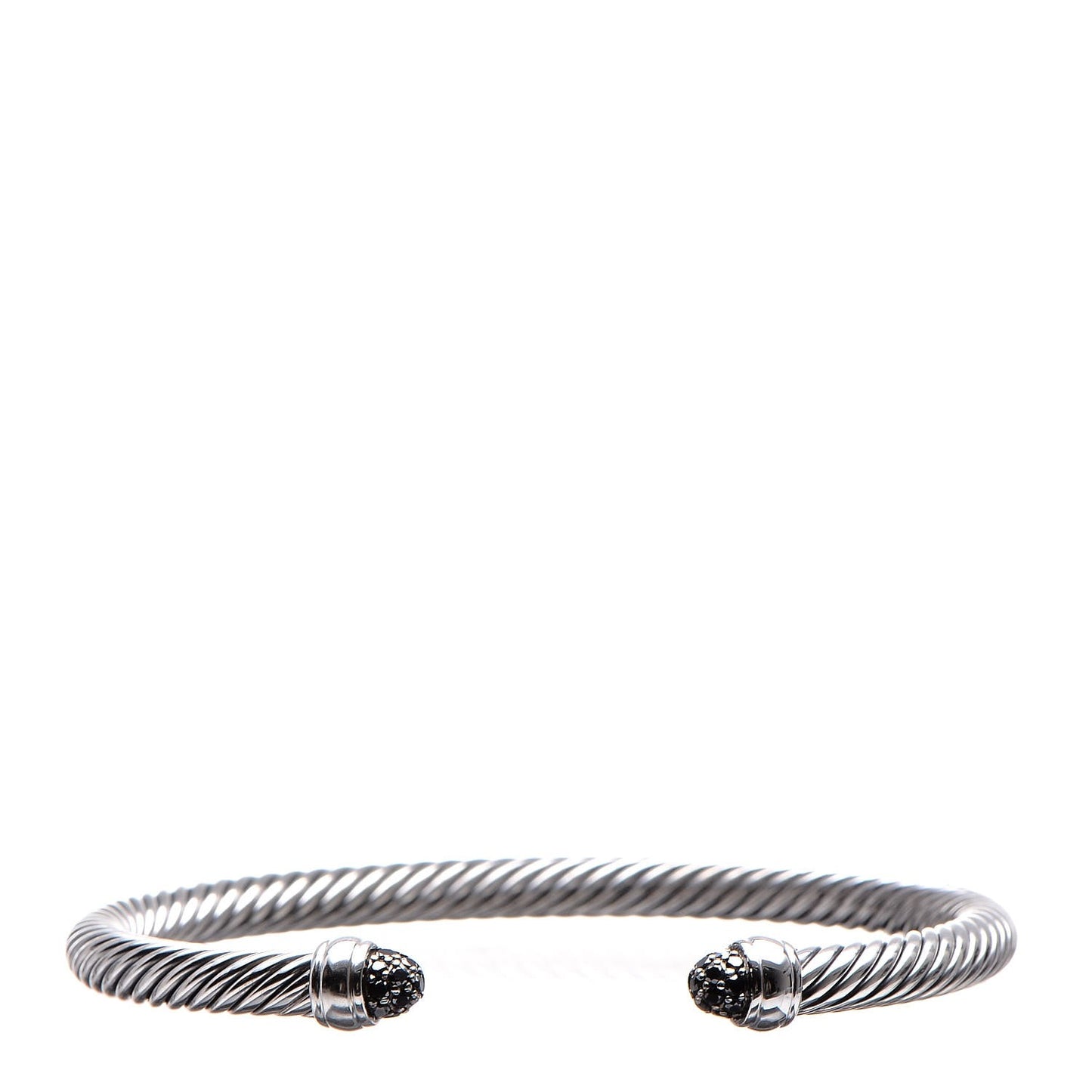 Sterling Silver Black Diamond 5mm Cable Classics Bracelet