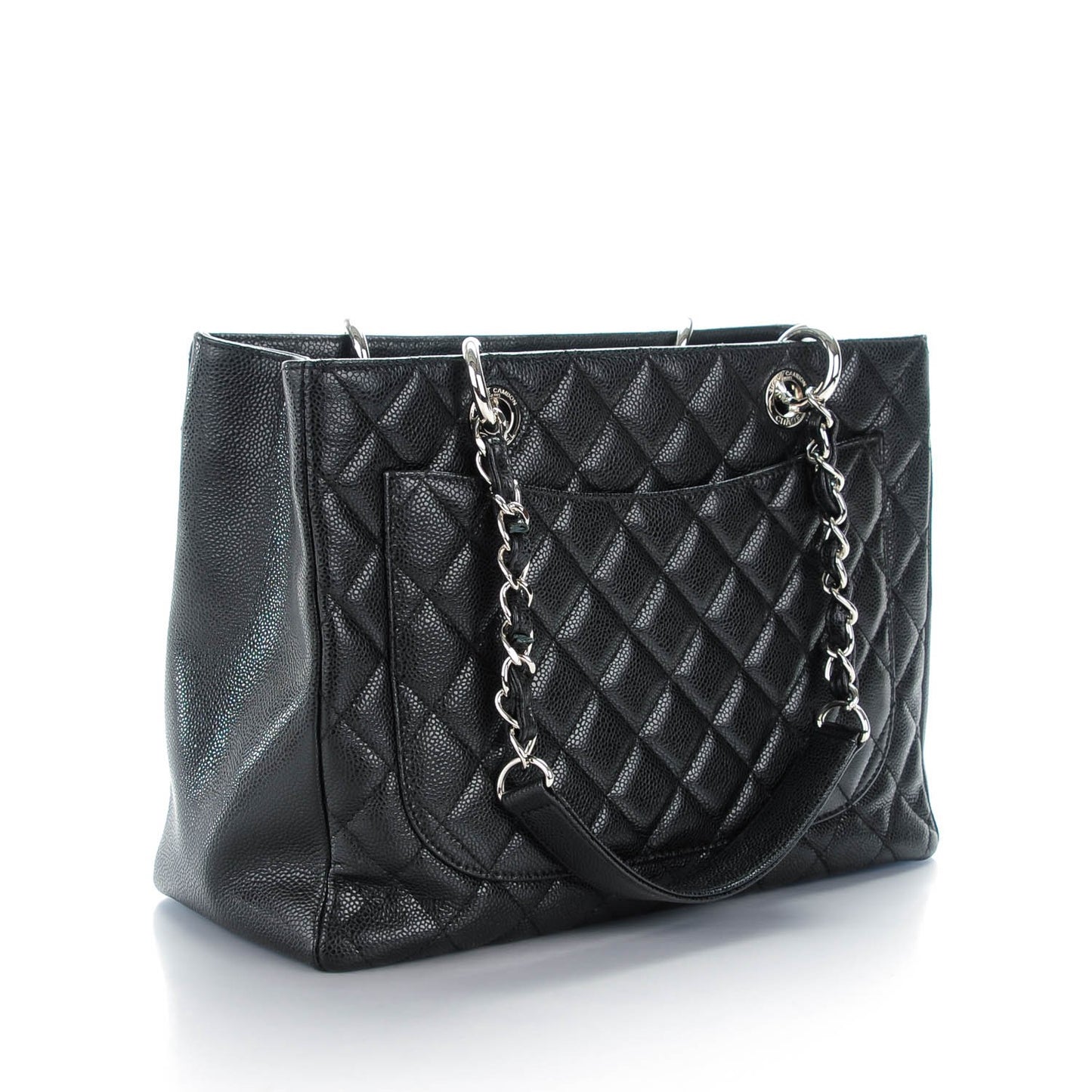 Caviar Quilted Grand Shopping Tote GST Black