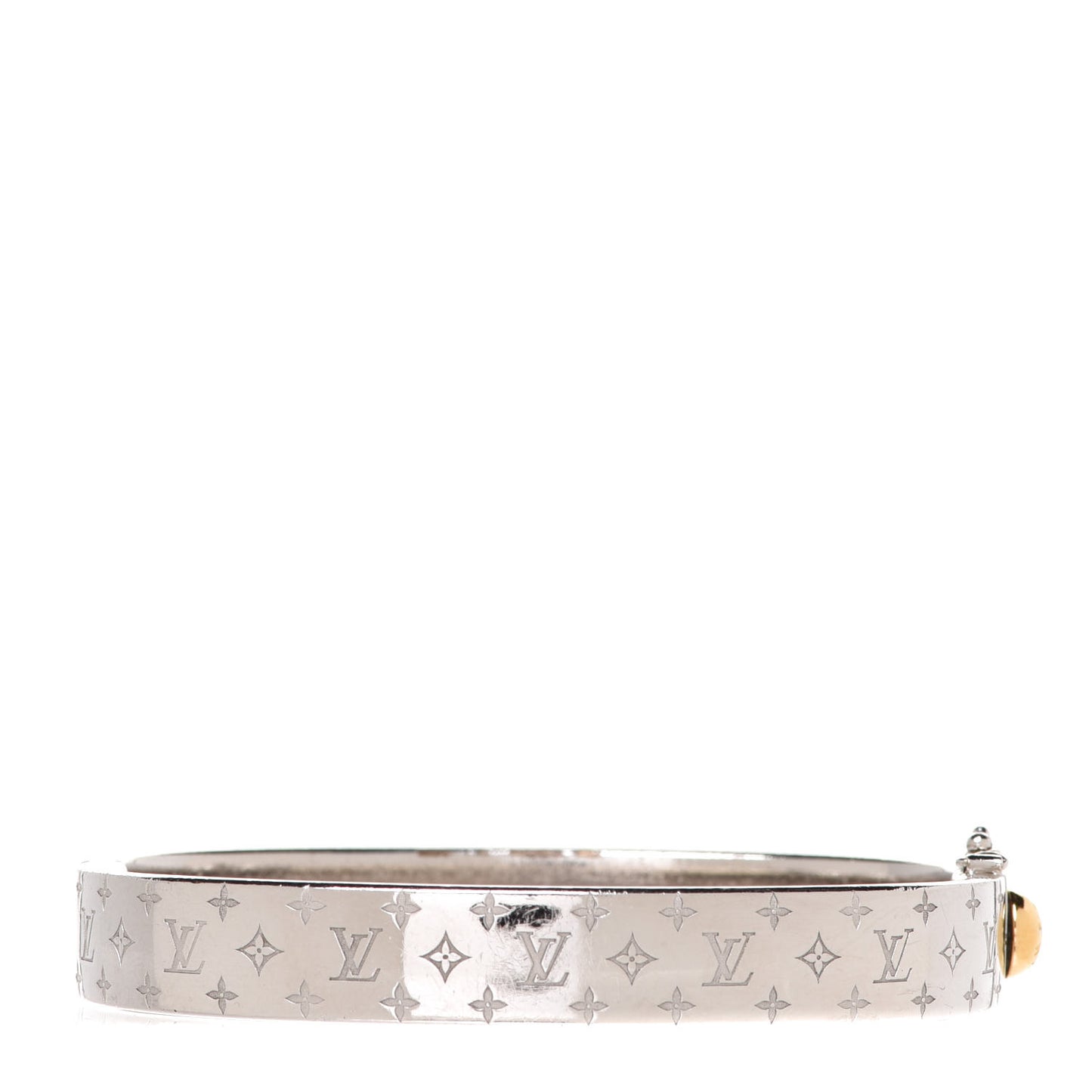 Brass Palladium Plated Nanogram Cuff M Silver