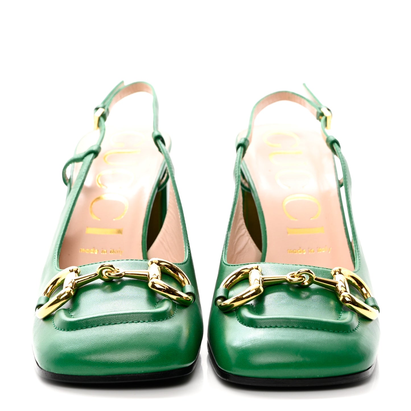 Malaga Kid Horsebit 75mm Slingback Pumps 39 New Shamarock