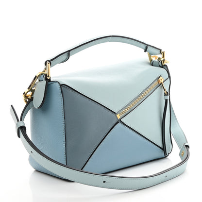 Loewe Calfskin Small Puzzle Bag Aqua Light Blue Stone Blue 3 of 9