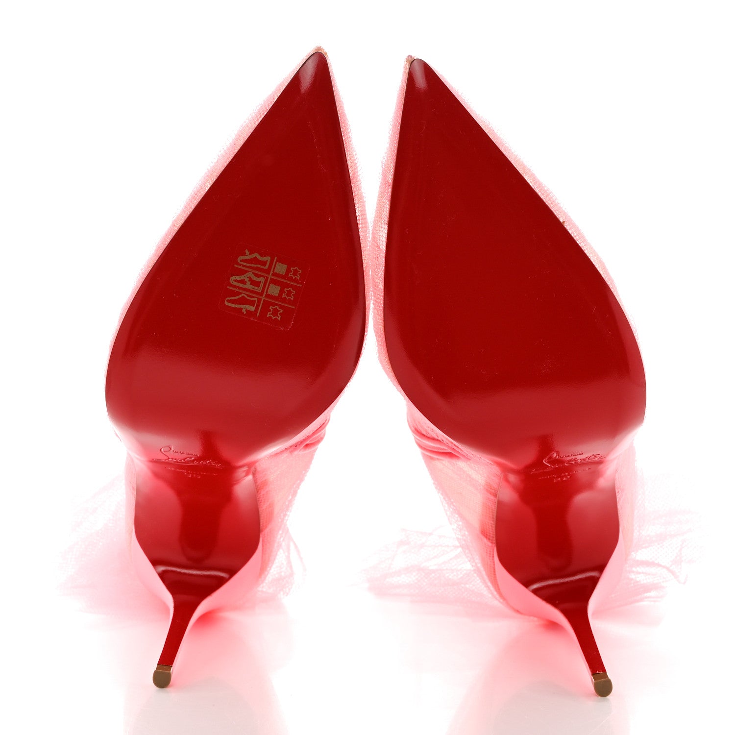 Christian Louboutin Tulle Nappa Libellibooty 100 Ankle Boots 39 Bubble Gum 5 of 7