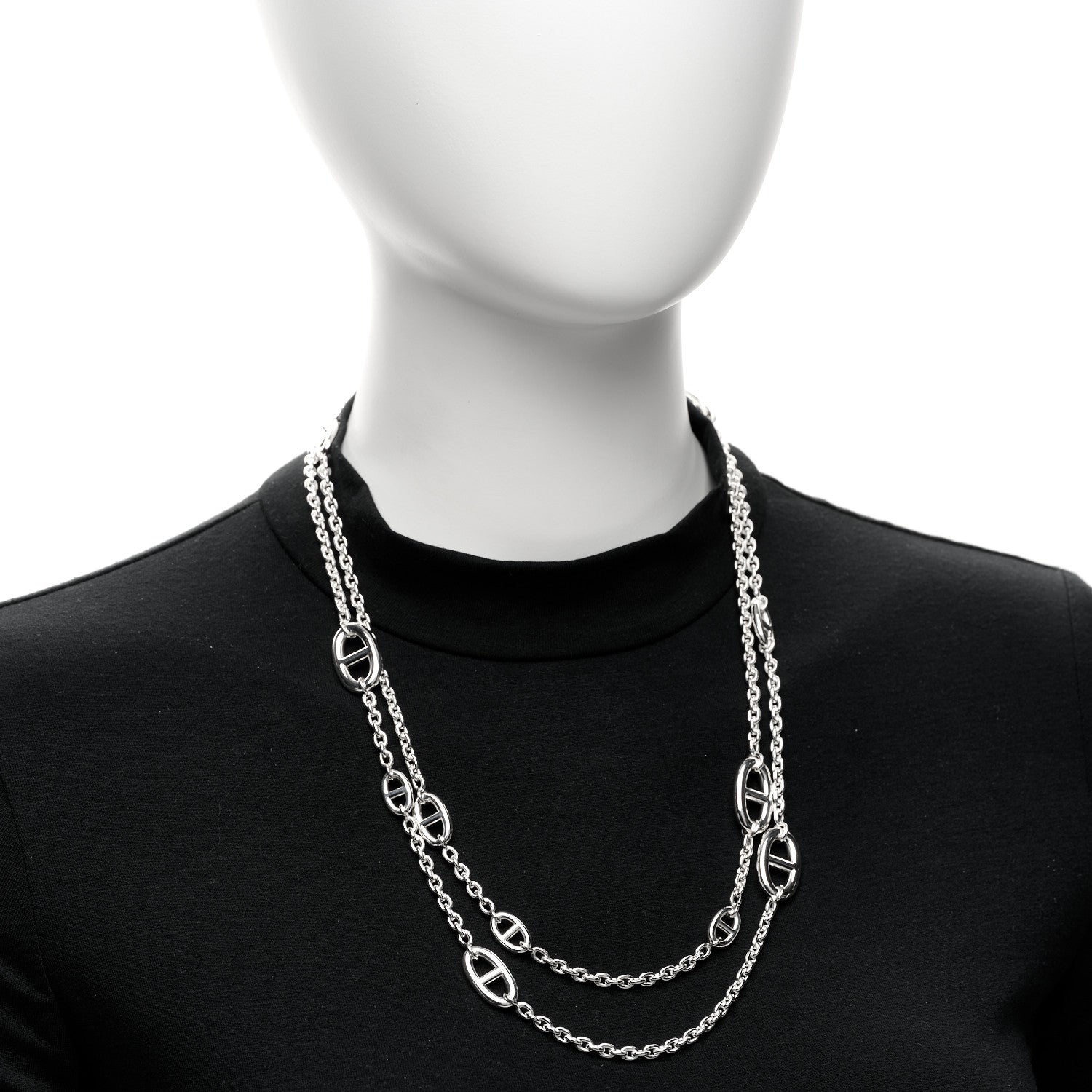 Hermes Sterling Silver Farandole Necklace 120 2 of 6