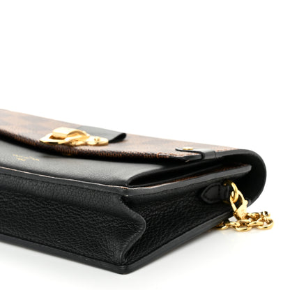 Louis Vuitton Damier Ebene Vavin Chain Wallet Black 9 of 10