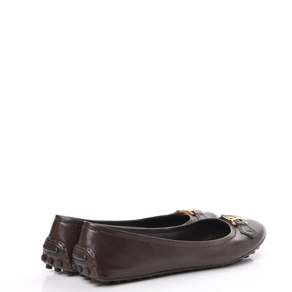 Louis Vuitton Calfskin Oxford Ballerina Flats 39.5 Brown 4 of 12