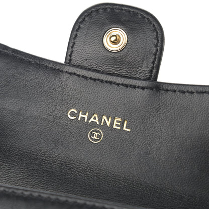Chanel Lambskin Quilted Flap Card Holder Black 18 of 20