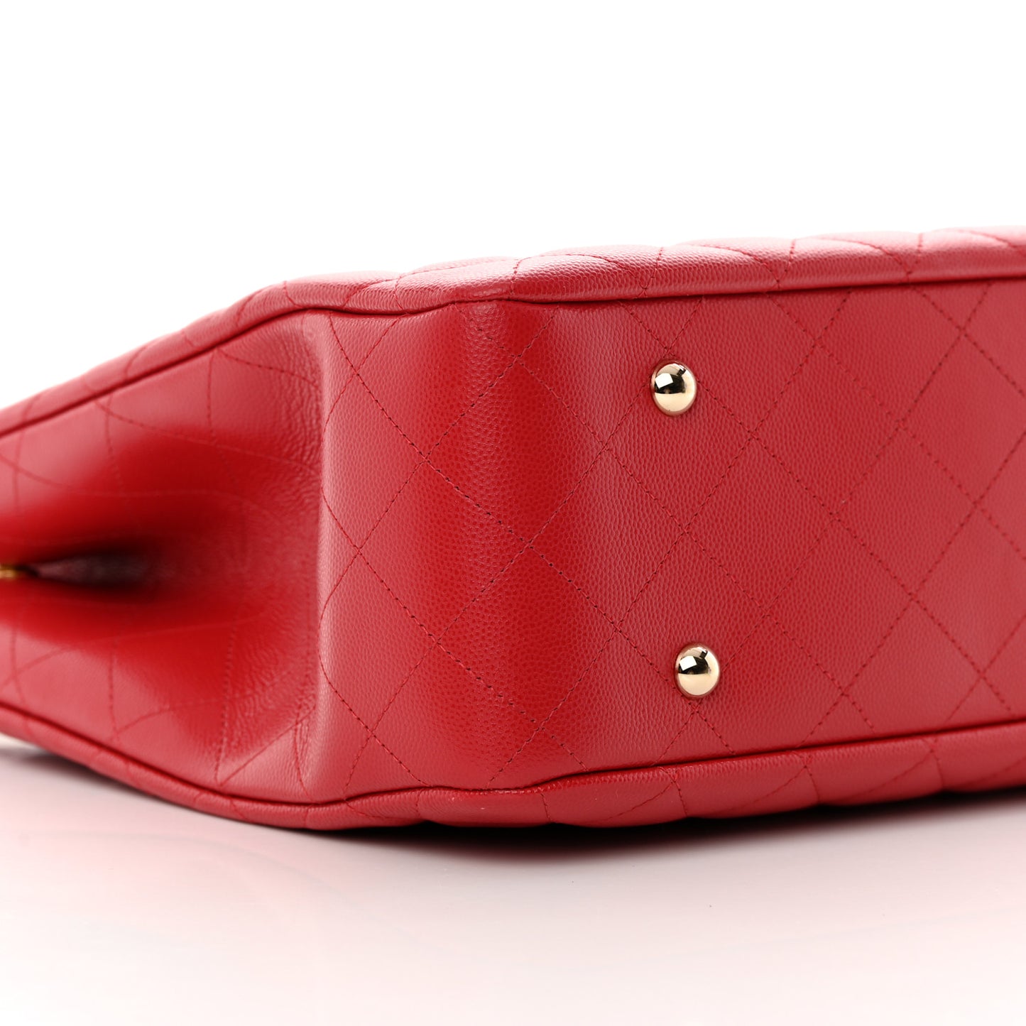 Caviar Quilted Large Shopping Tote Red