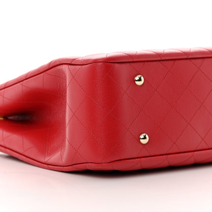Chanel Caviar Quilted Large Shopping Tote Red 9 of 12