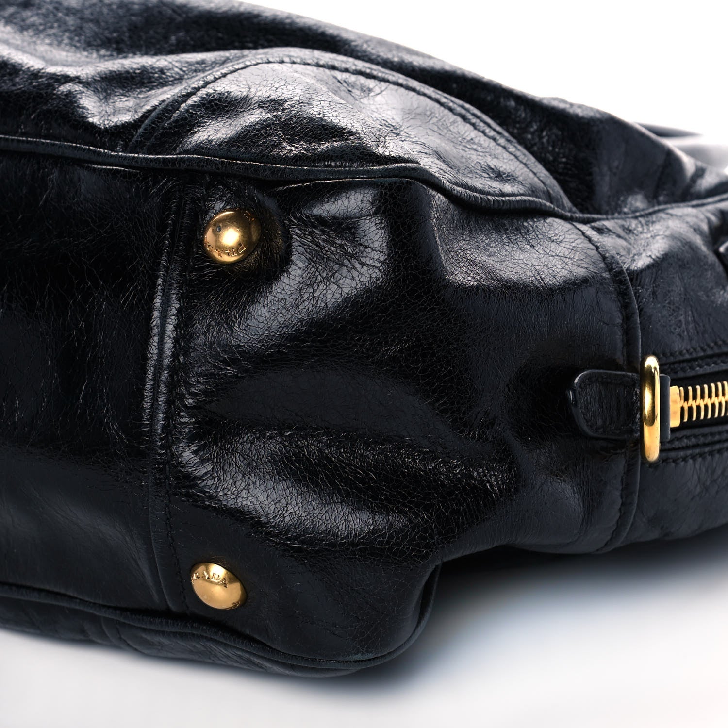 Prada Vitello Shine Bauletto Black 6 of 13