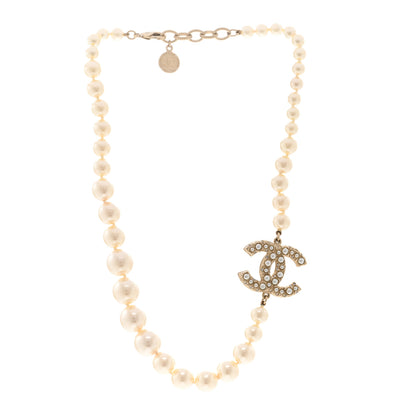 Chanel Pearl CC 100th Anniversary Necklace Light Gold 3 of 5