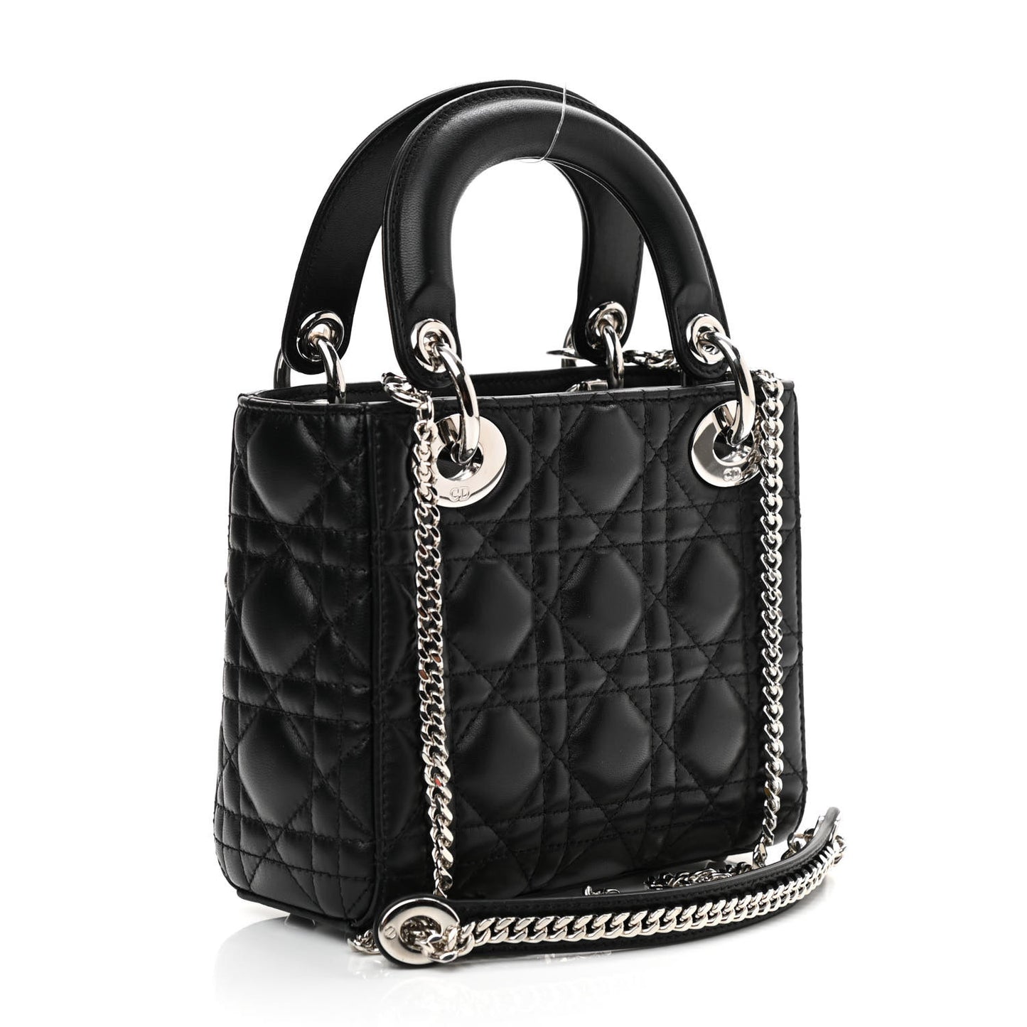 Lambskin Cannage Mini Lady Dior Black