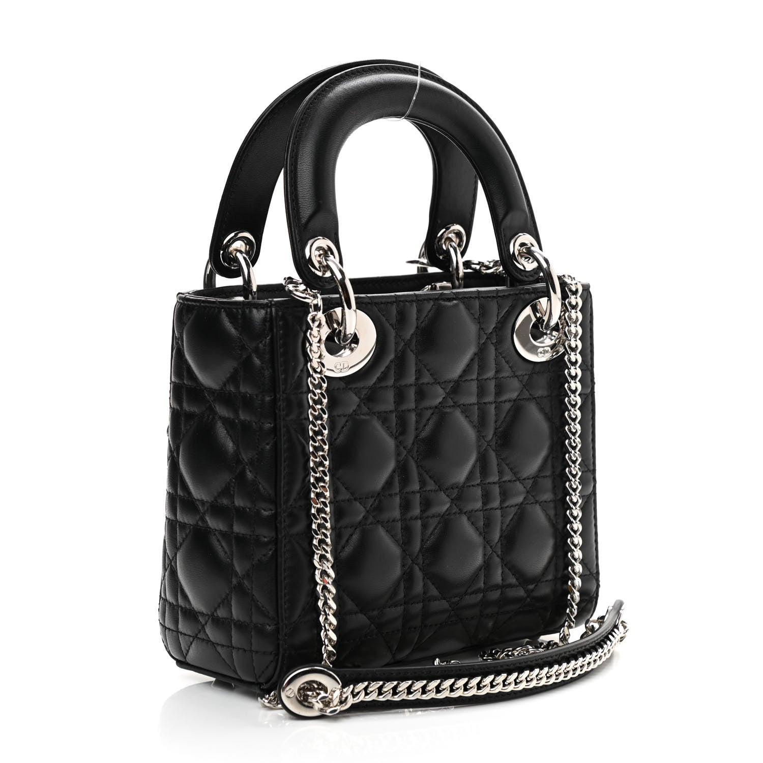 Christian Dior Lambskin Cannage Mini Lady Dior Black 3 of 8