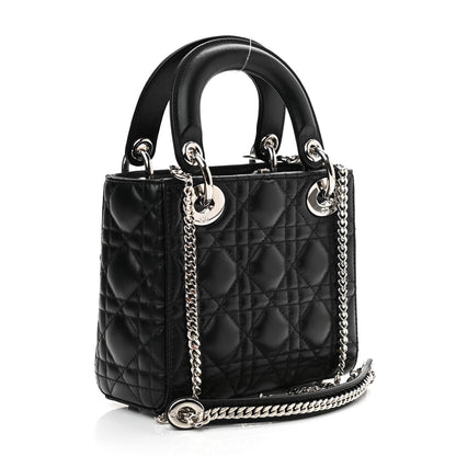 Christian Dior Lambskin Cannage Mini Lady Dior Black 3 of 8
